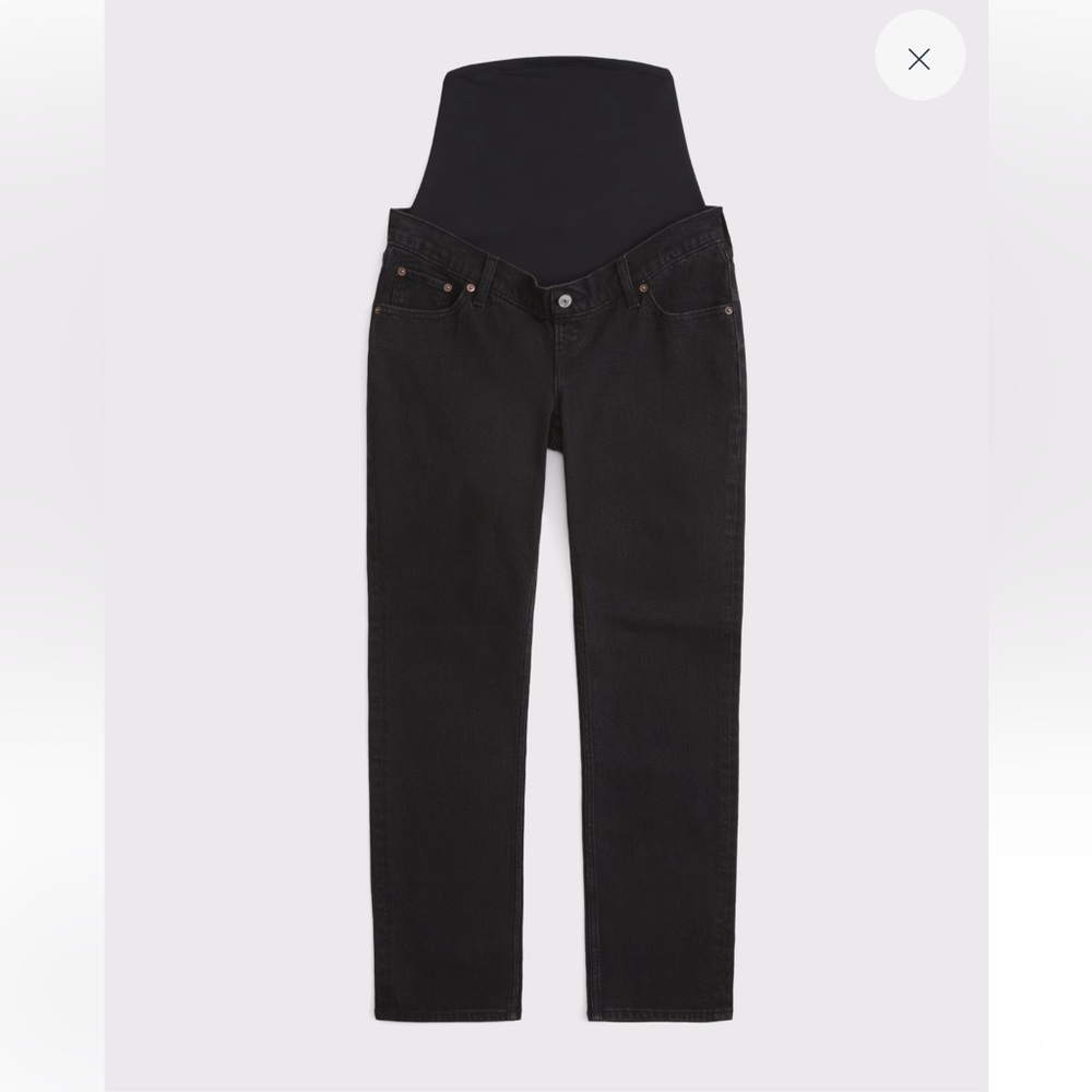 Abercrombie Maternity Jeans - Black Straight Ankle, Size 26